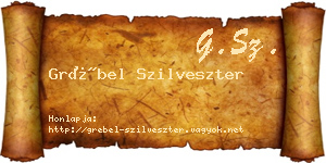 Grébel Szilveszter névjegykártya